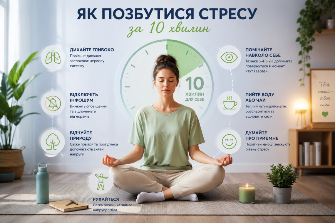 Як позбутися стресу за 10 хвилин
